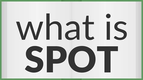 spot meaning in tagalog